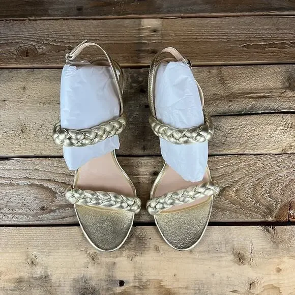 Kate Spade Saffron Heel - Antique Gold Leather - 6.5 - New without box - Picture 6 of 8